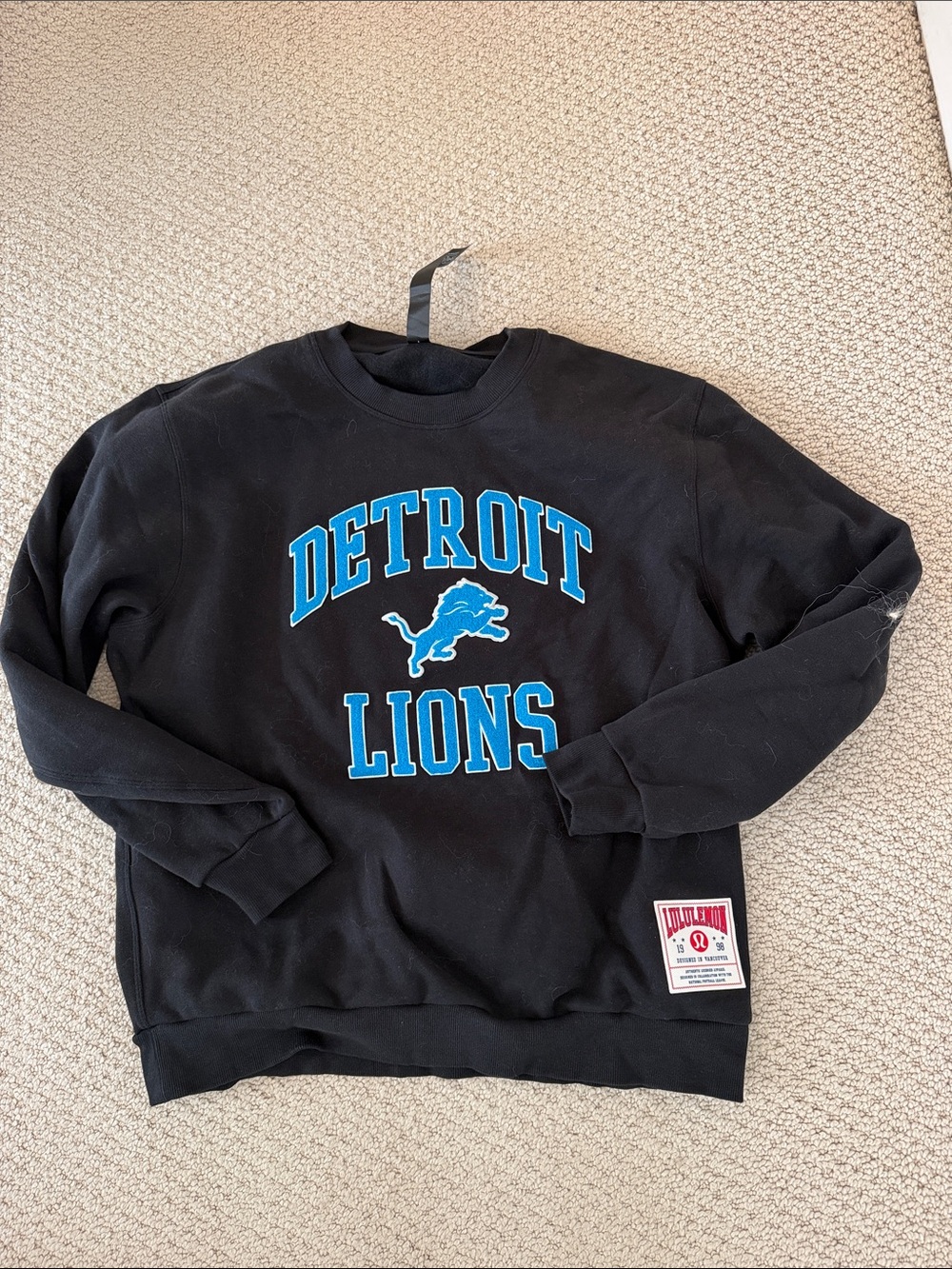 Detroit lions x lululemon crew pullover small never worn